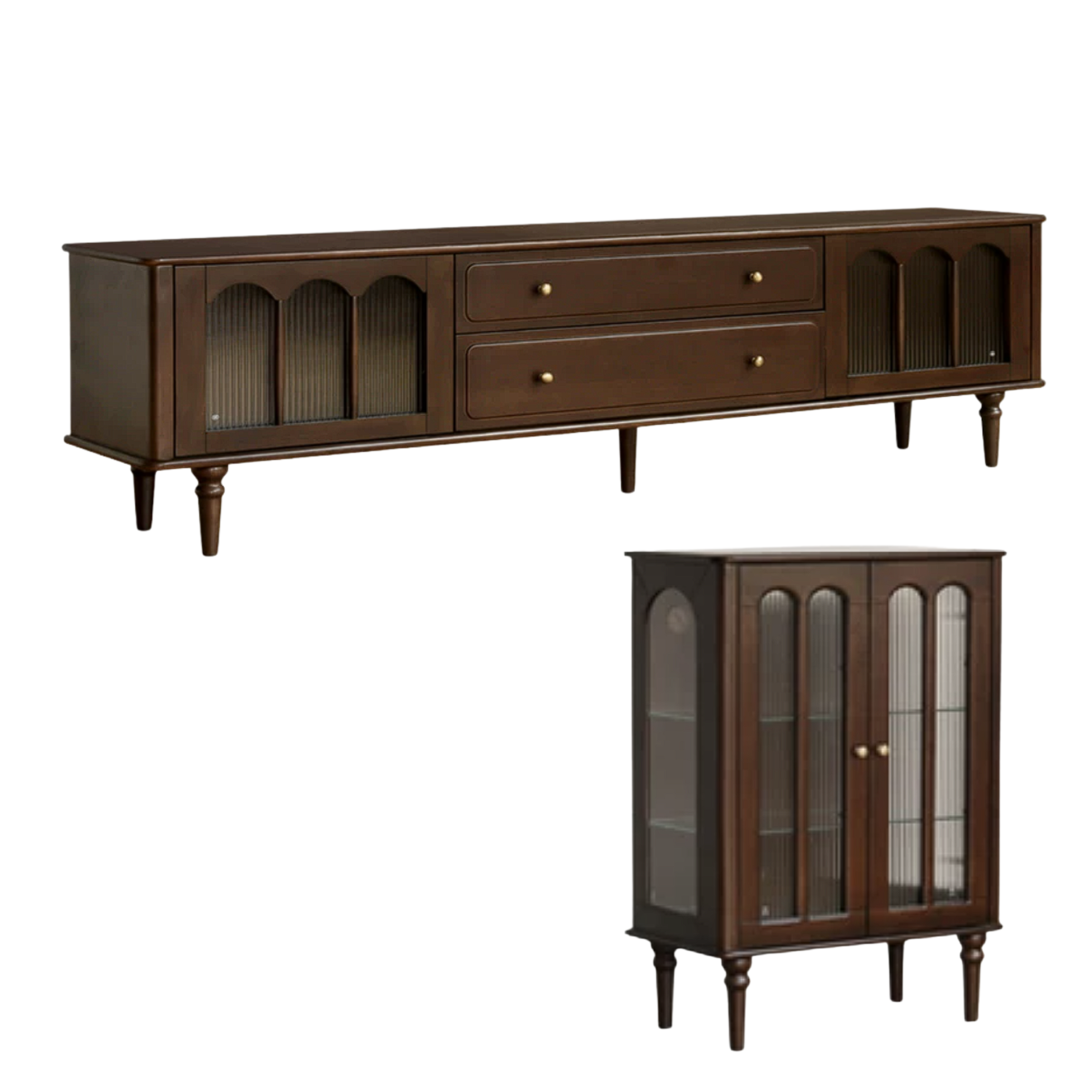Poplar Solid Wood American Style TV Cabinet