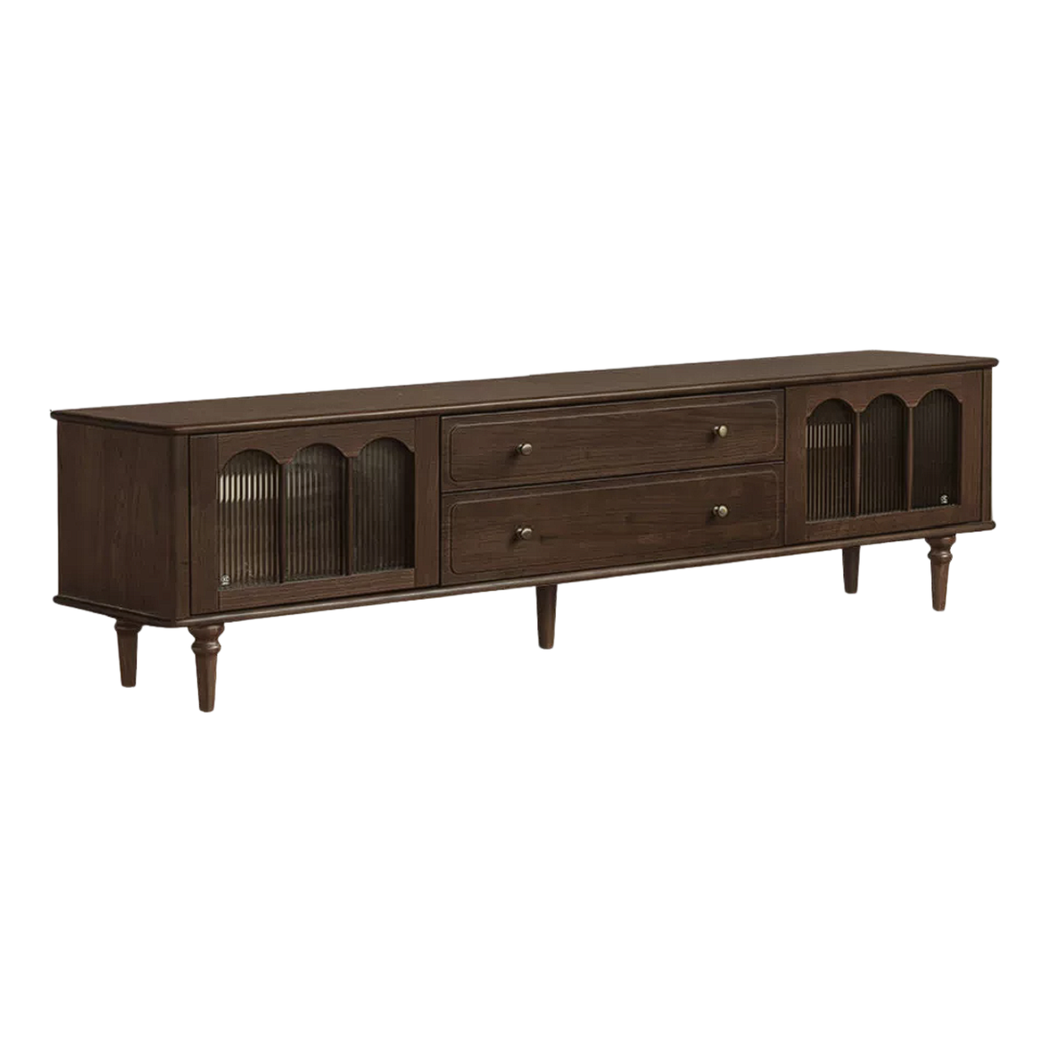 Black Walnut, Peachwood, Ash Solid Wood American Retro TV Cabinet