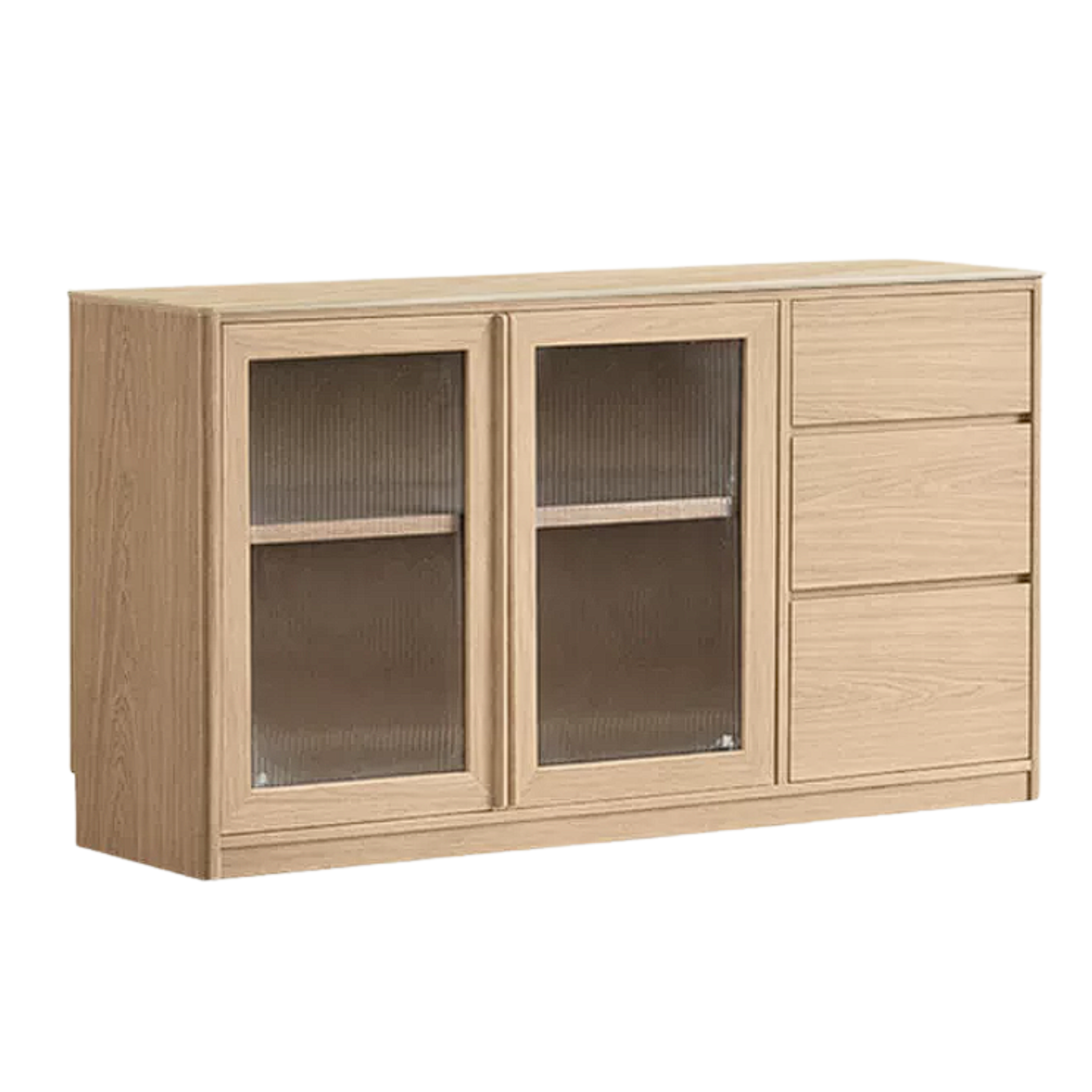 Ash Solid Wood White Wax Rock Plate Sideboard