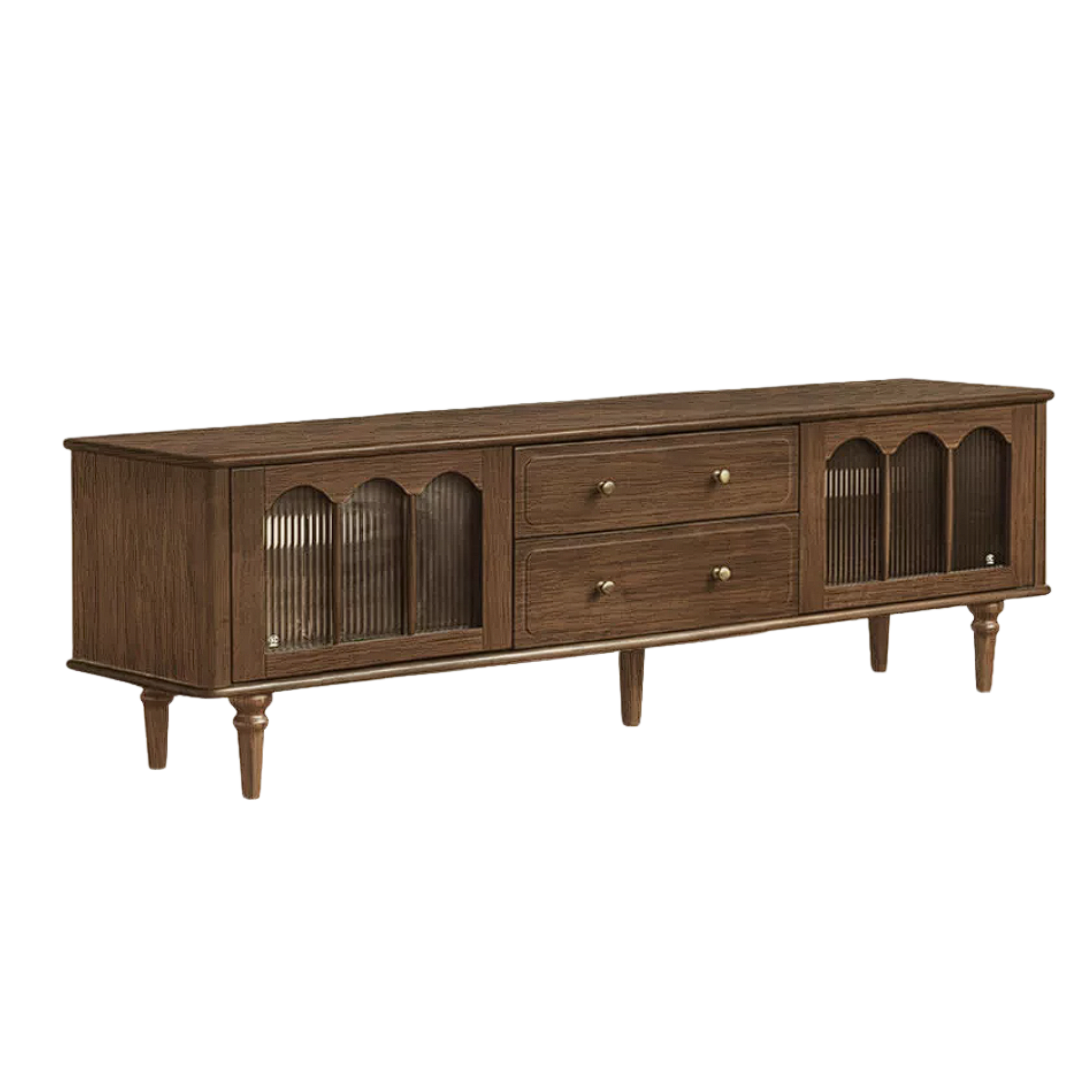 Black Walnut, Peachwood, Ash Solid Wood American Retro TV Cabinet