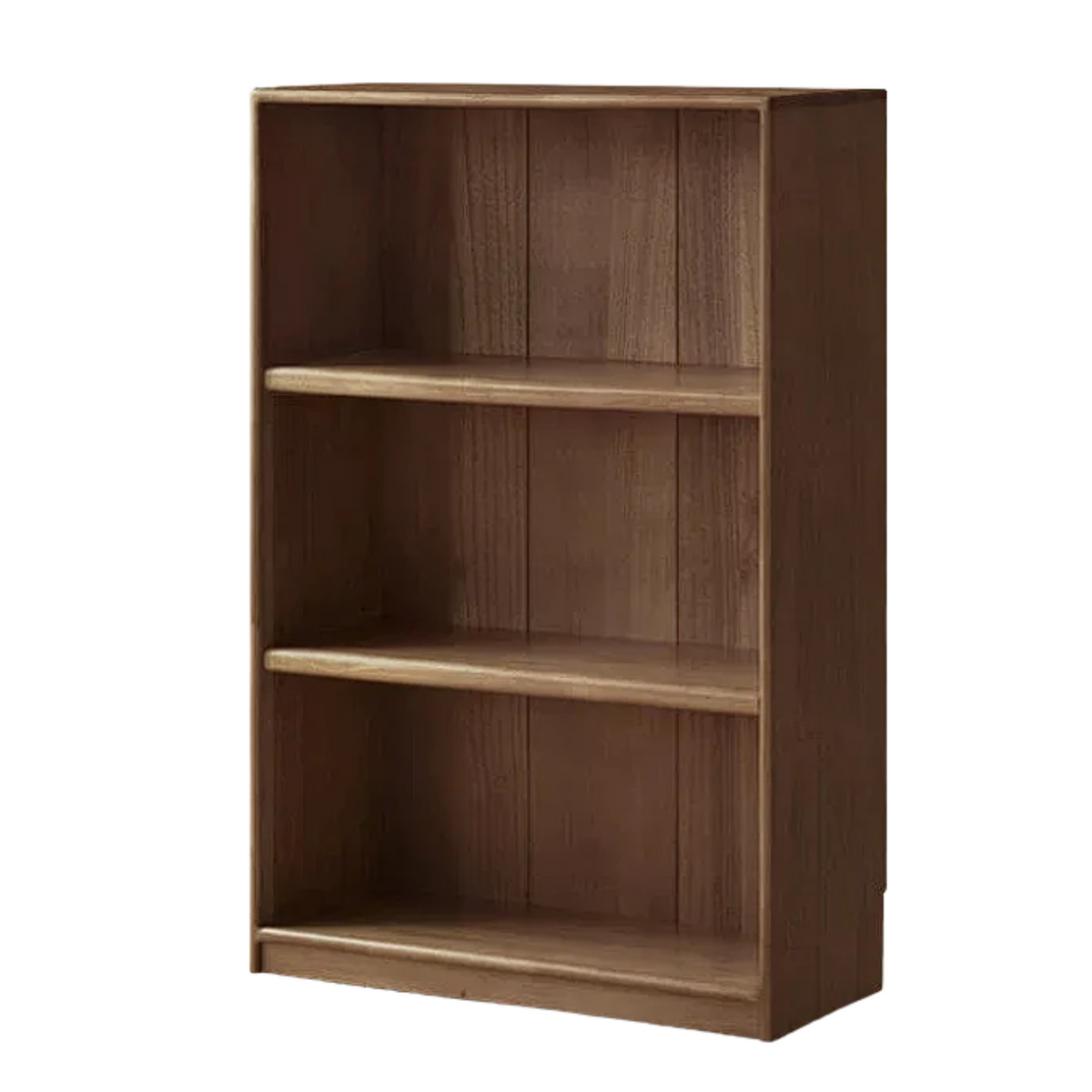 Solid Rubberwood Floor-Standing Bookcase with Study Storage Cabinet