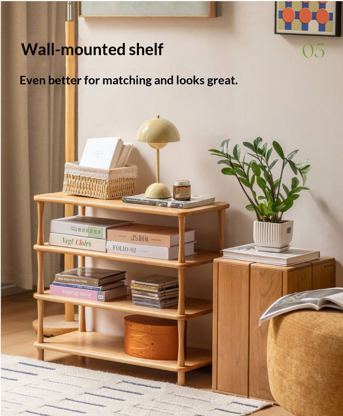 Rubberwood Solid Wood Shoe Rack Multi Layer Storage Organizer