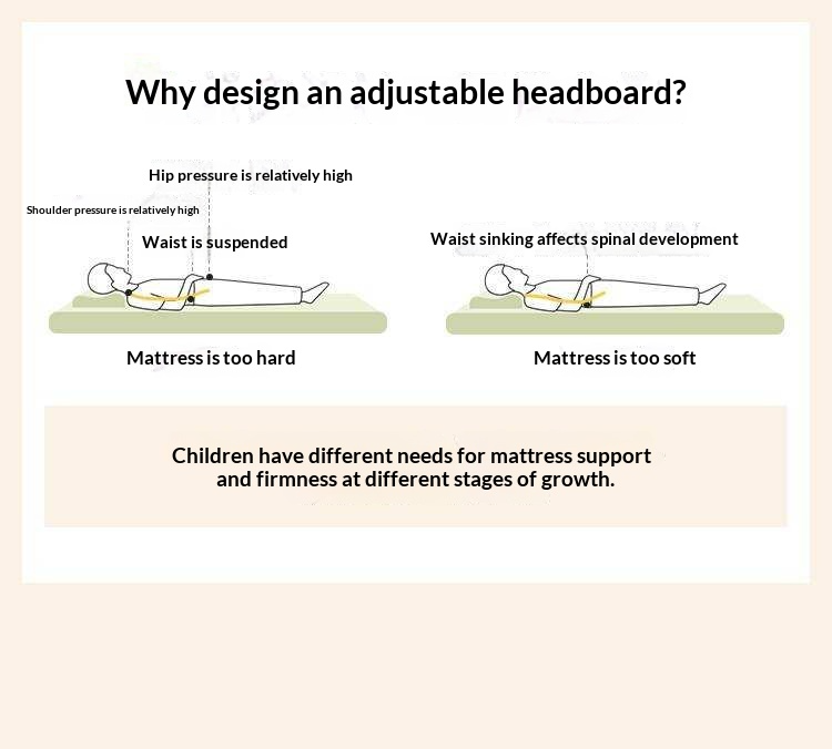 Beech Solid Wood Kids Floating Bed with Night Light and Optional Guardrails
