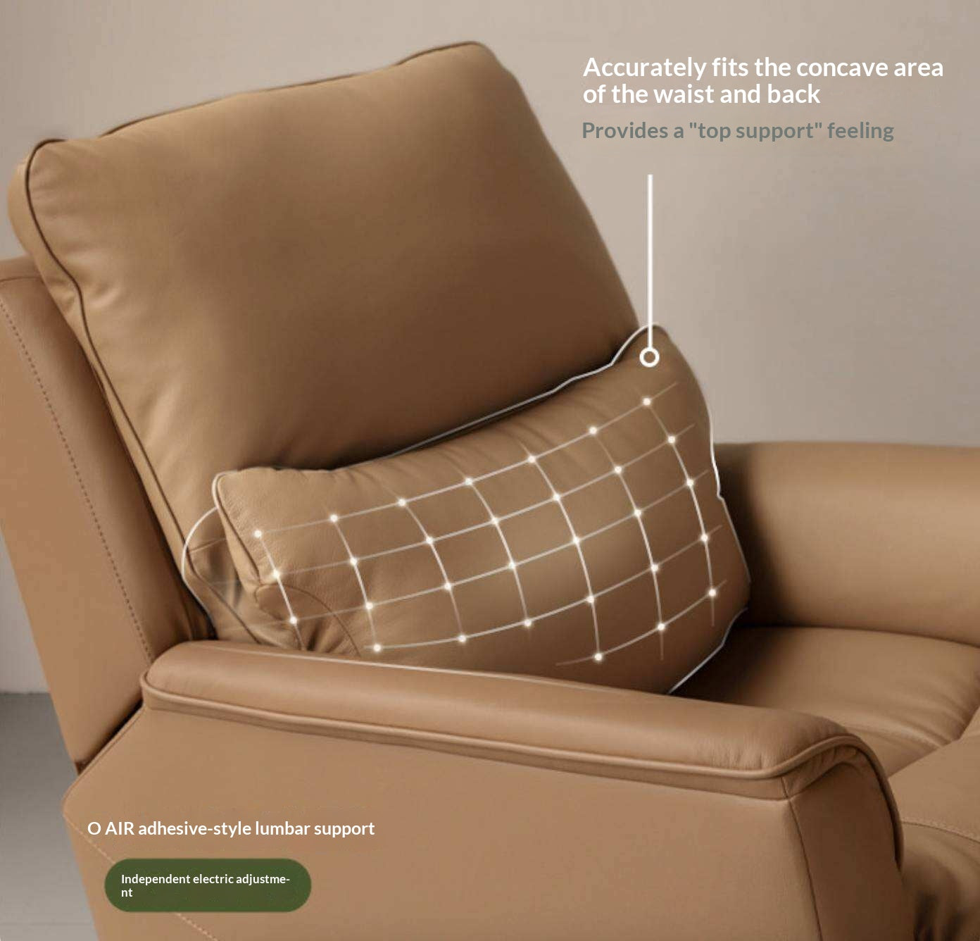 Functional Electric Reclining Chair genuine leather, fabric