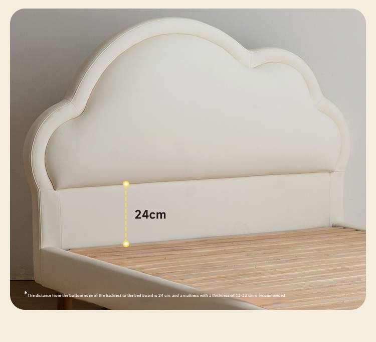 Сream style Organic Leather kid's Cloud Bed<