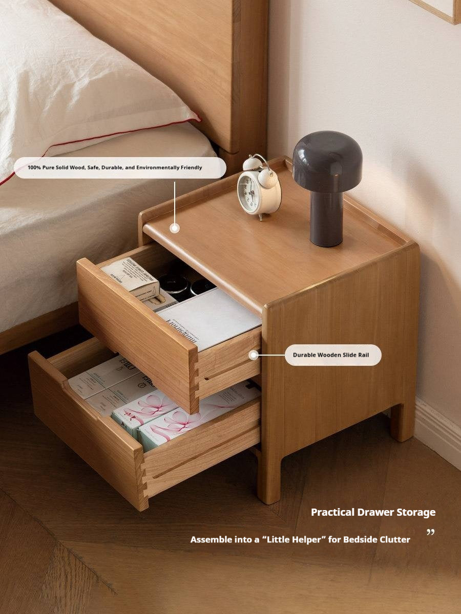 Poplar Solid Wood Nightstand