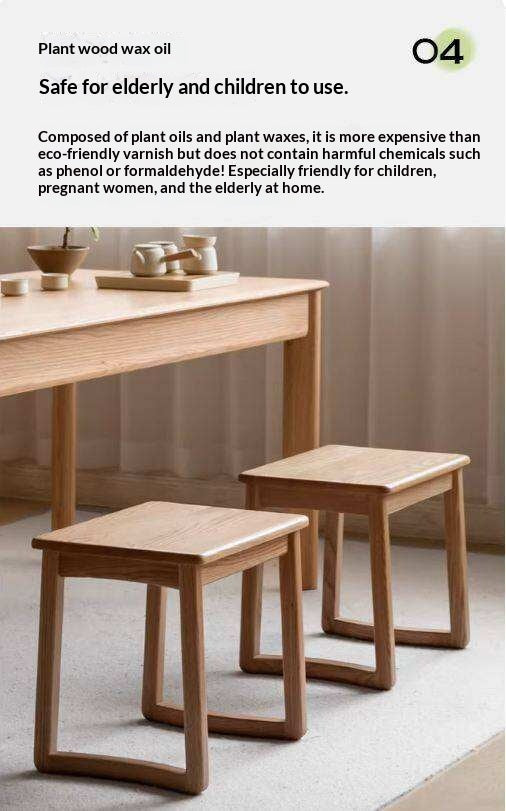 Ash, Oak Solid Wood Modern and Simple Style Tea Stool