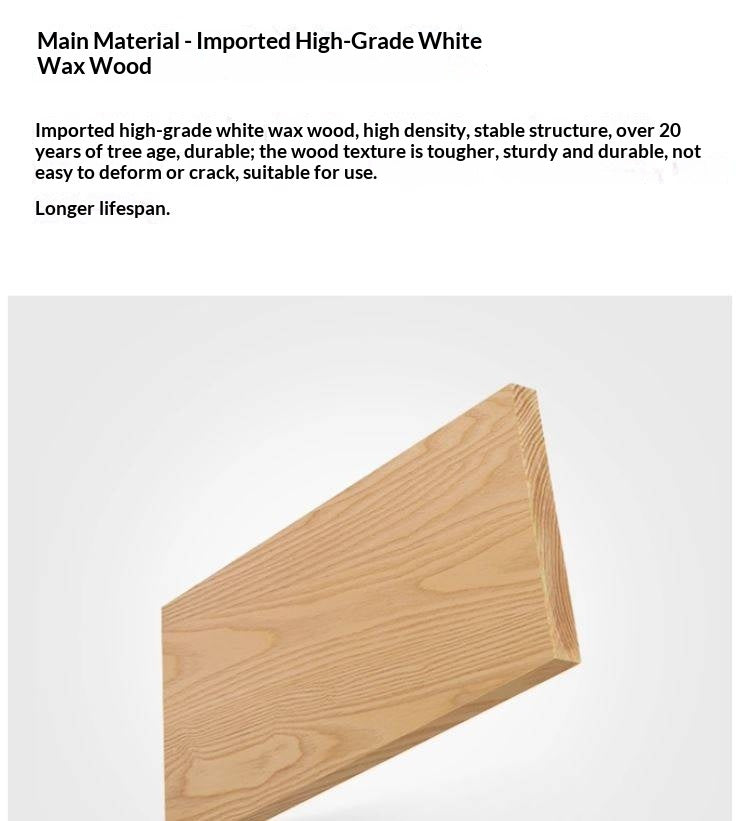 Set 4 pcs White Ash Solid Wood Horn Presidential Chair