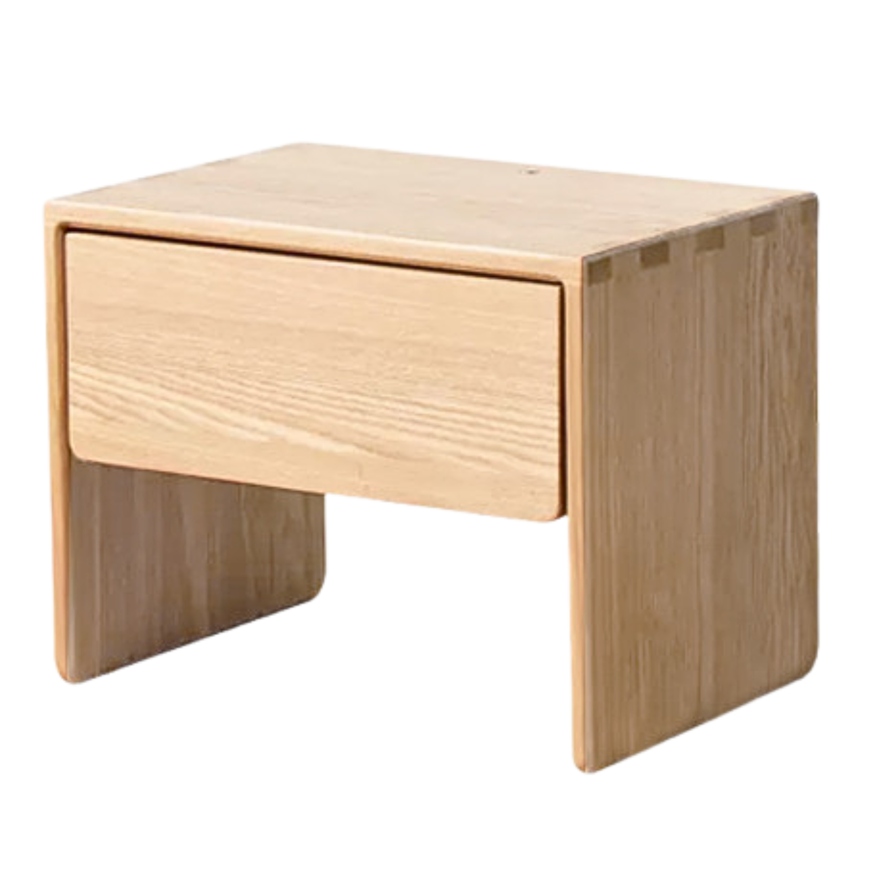 Ash solid wood smart modern nightstand