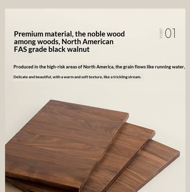 Black Walnut Solid Wood Light Luxury Style Soft Armchair