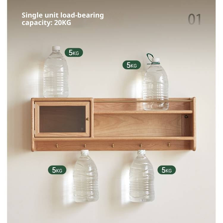 Oak Solid Wood Wall-Mounted Modern Cabinet