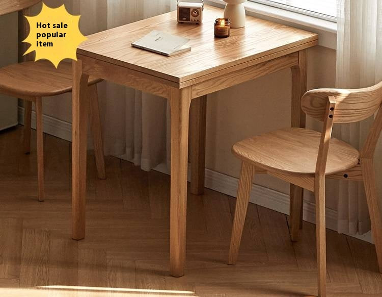 Oak Solid Wood Folding Dining Table