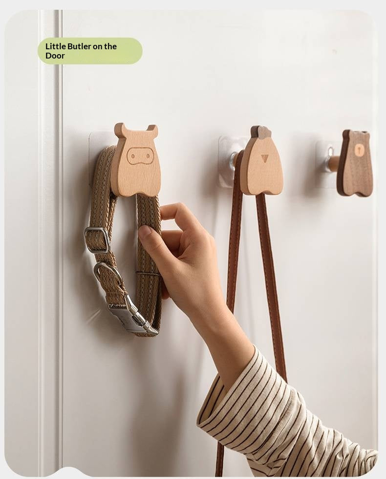 Beech Solid Wood Hook Hanging Clothes