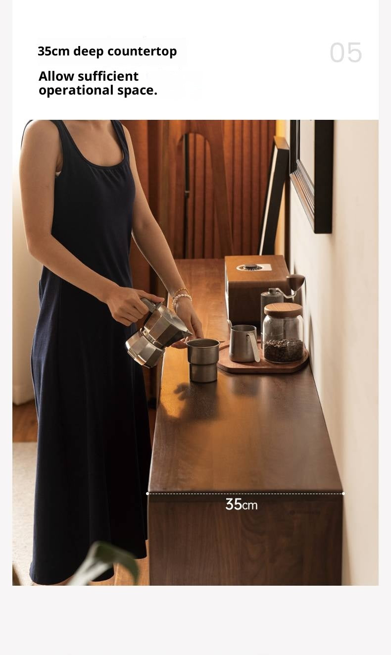 Black Walnut Solid Wood Italian Light Luxury Bookcase