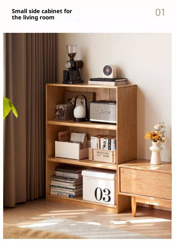 Solid Rubberwood Floor Standing Bookcase