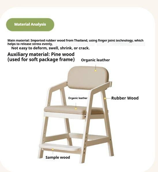 Solid RubberWood Kids Cream Style Lift Chair