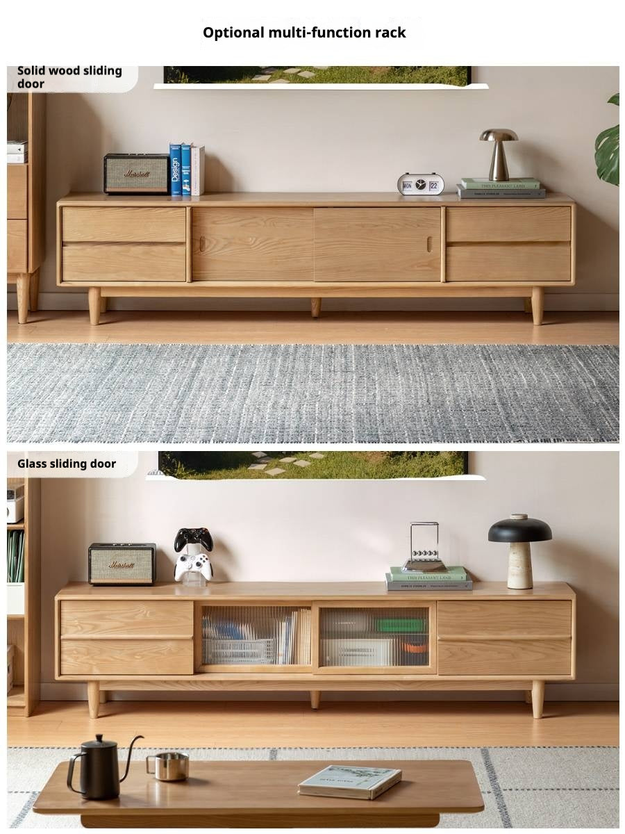 Ash Solid Wood Modern Style TV Stand.