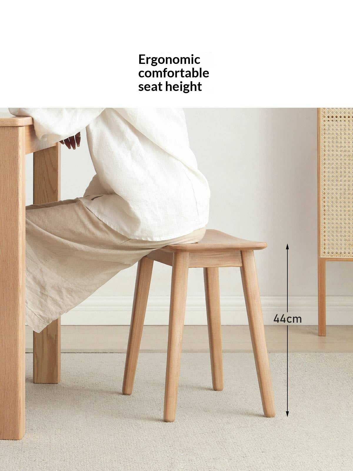 Oak, Ash Solid Wood Modern Vanity Table