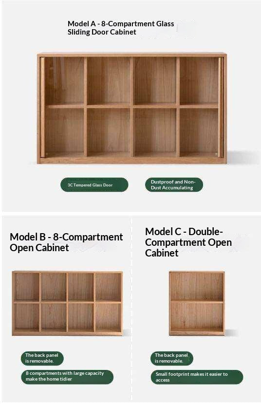 Oak Solid Wood Combination Bookcase.