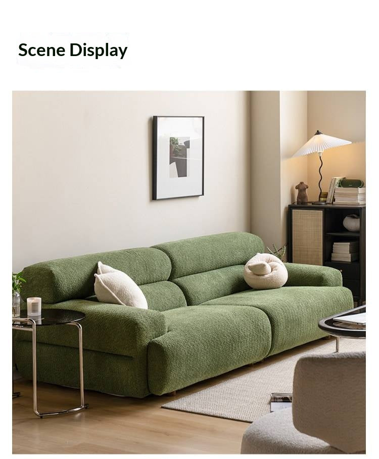 Bouclé Fabric Modern Soft Block Sofa