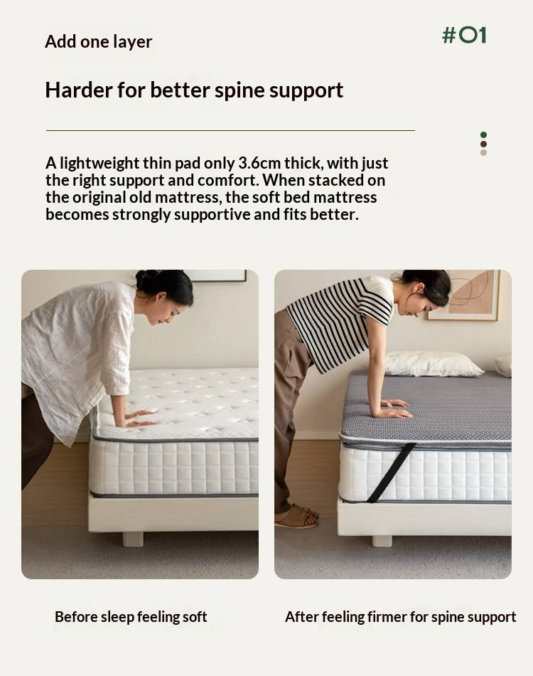 Zero-Glue Coconut Fiber Lumbar Support Firm Mattress — Removable, Washable, Latex Thin Mattress