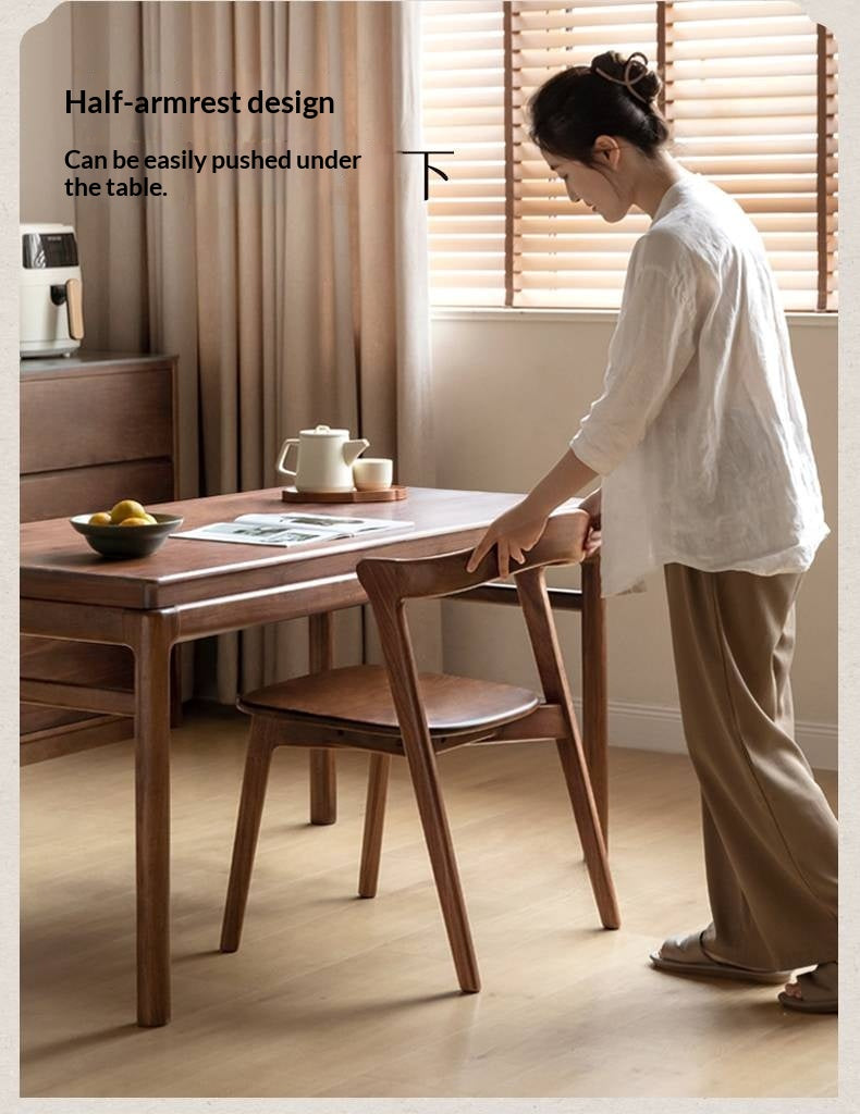 Black Walnut, Ash Solid Wood Dining Chair