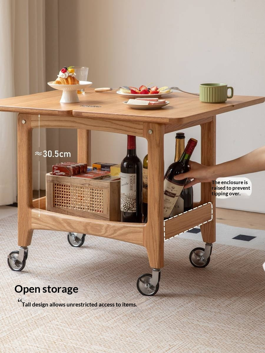 Oak Solid Wood Folding Side Table