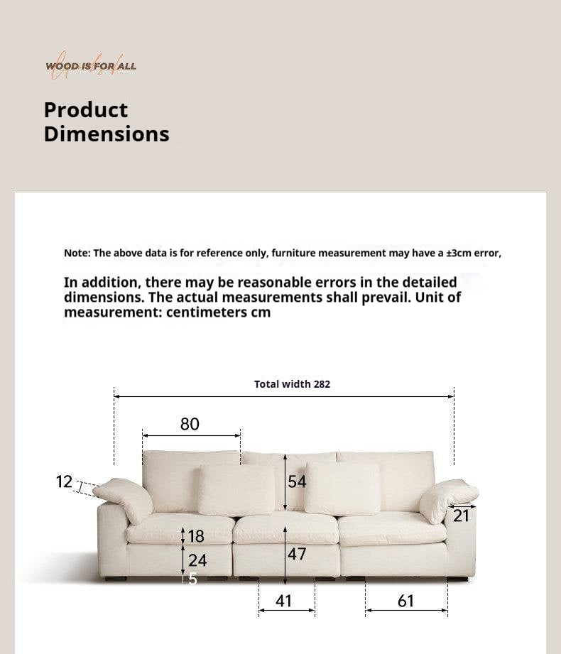 Ultra-Soft Deep Seat Fabric Sofa