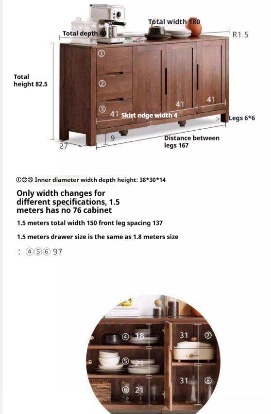 Oak Solid Wood Nordic Sideboard
