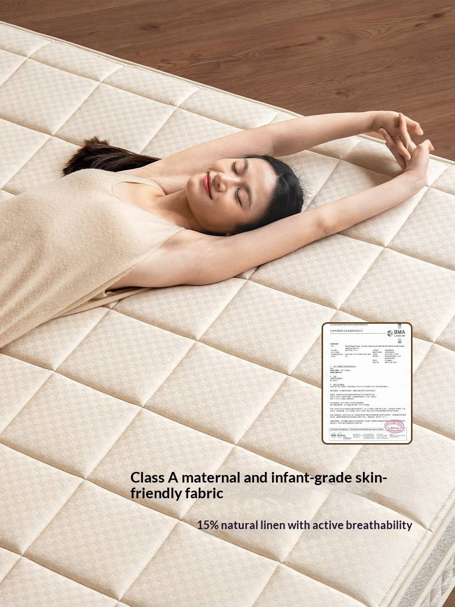 Zero-Glue Soy Fiber Mattress — Independent Spring Model, Thick Latex Support Mattress