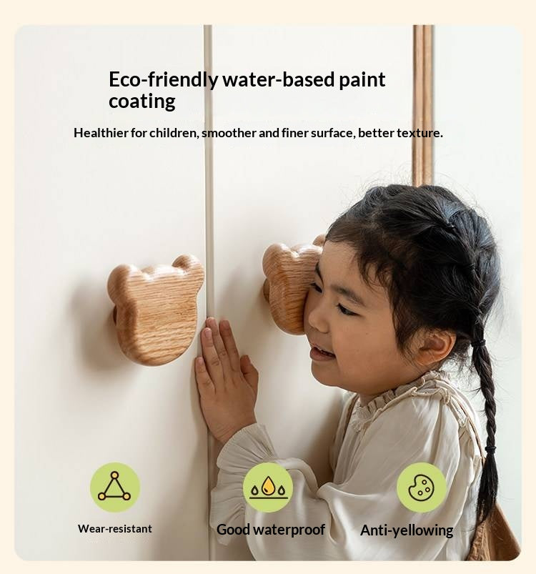 Oak Solid Wood Kids Wardrobe Combination