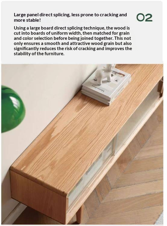 Oak, Beech Solid Wood, Solid RubberWood TV Stand