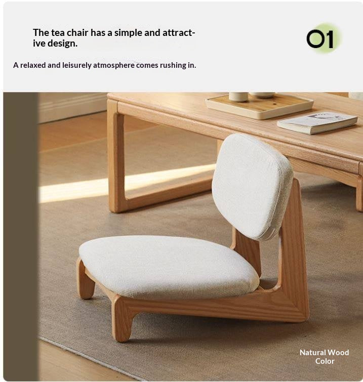 Oak Solid Wood Tea Chair Japanese Style