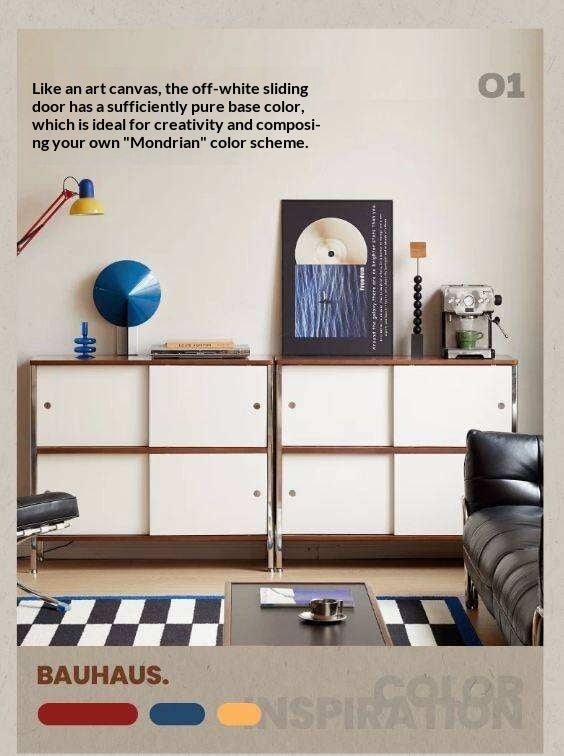 Poplar Solid Wood Bauhaus Style Bookcases Combination