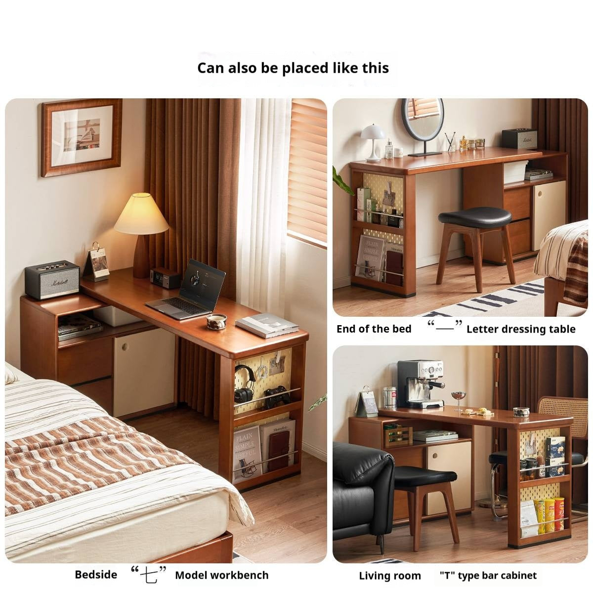 Poplar Solid Wood Antique Style Office Desk