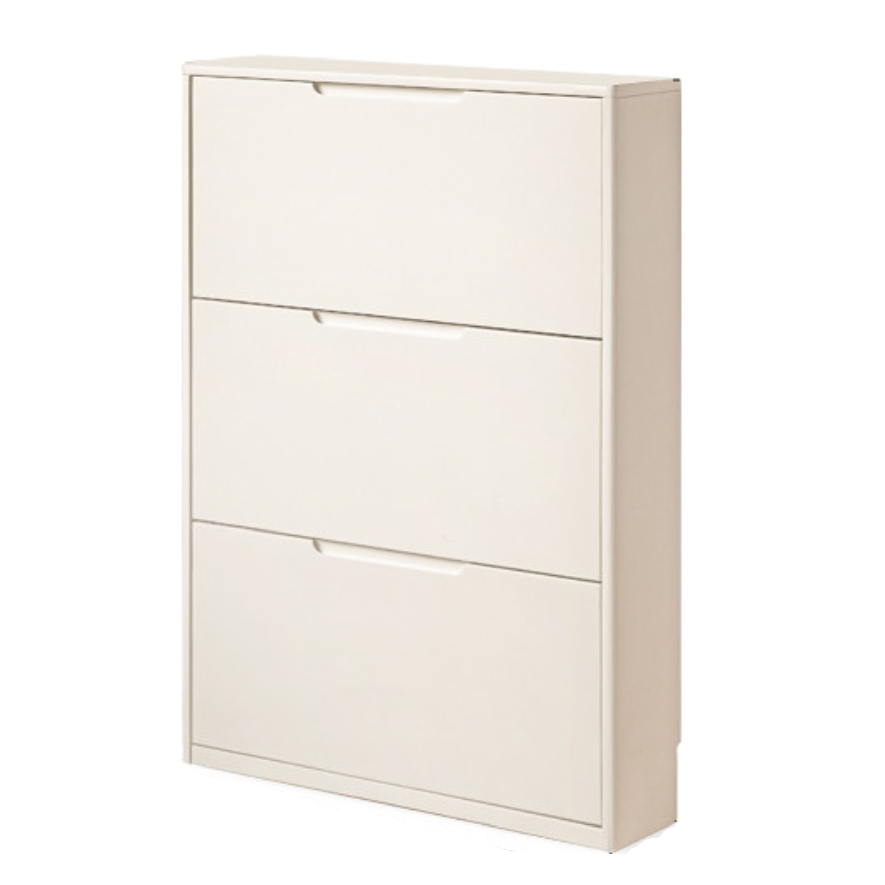 Poplar Solid Wood Cream Style Ultra-thin Shoe Cabinet ,