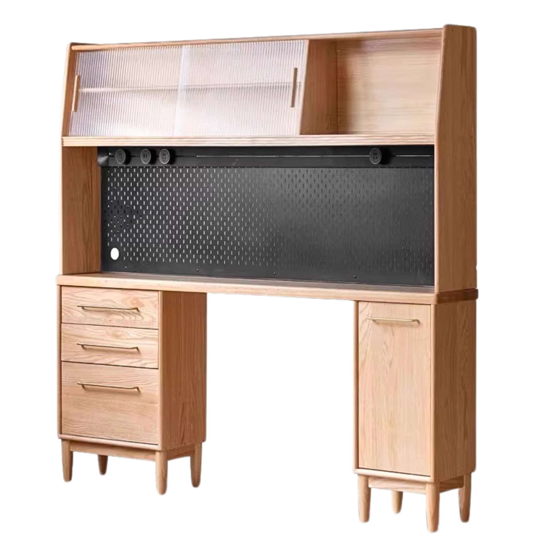 Oak solid wood ultra-thin multi-function dining sideboard integrated,