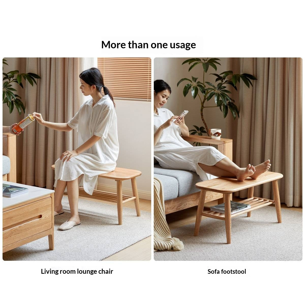 Oak, Solid Rubberwood Shoe Bench