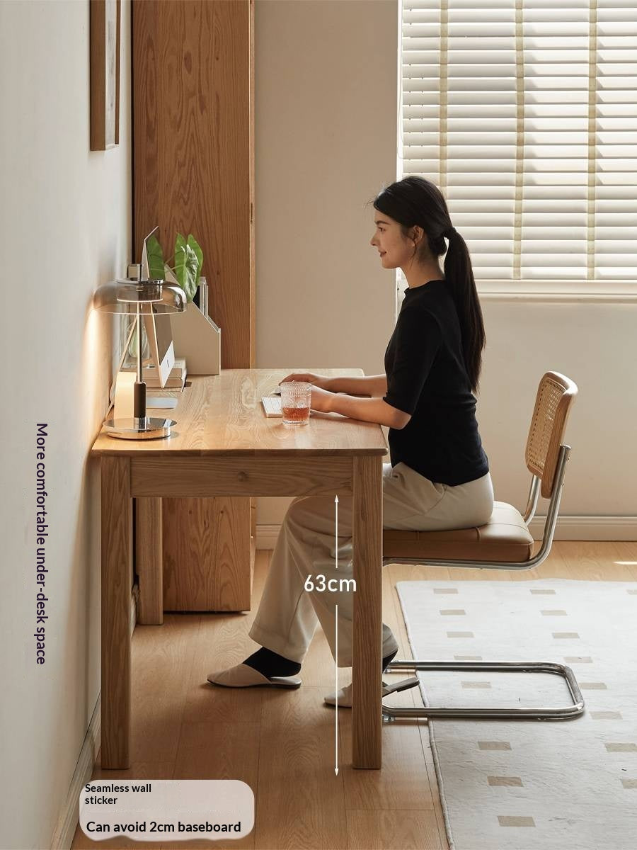 Ash Solid Wood Modern Multifunctional Office Desk