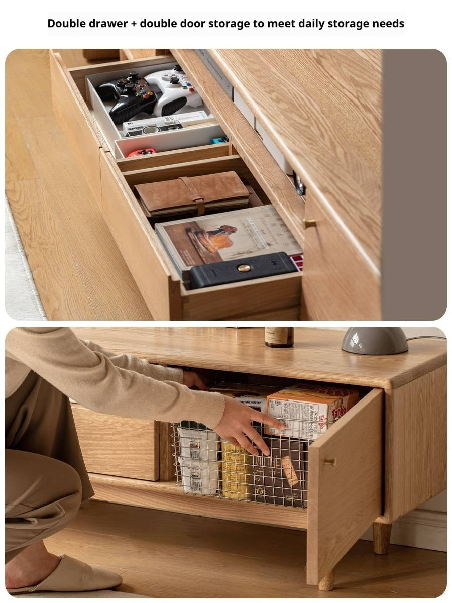 Oak Solid Wood TV Stand.