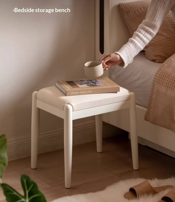 Birch Solid Wood, Solid Rubberwood Modern Simple Makeup Stool