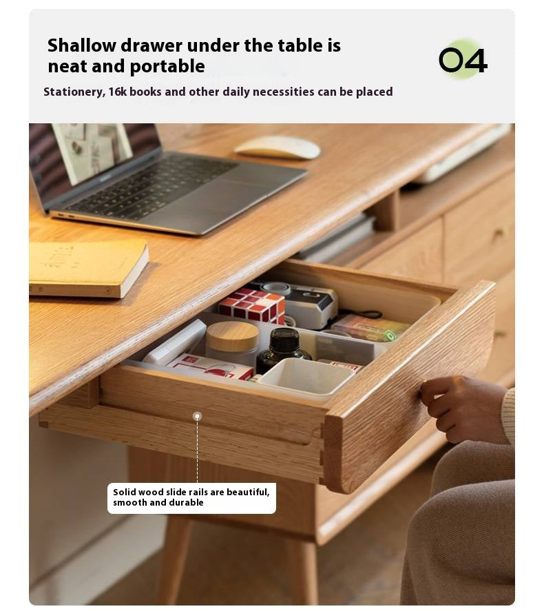 Oak Solid Wood Telescopic Office Desk