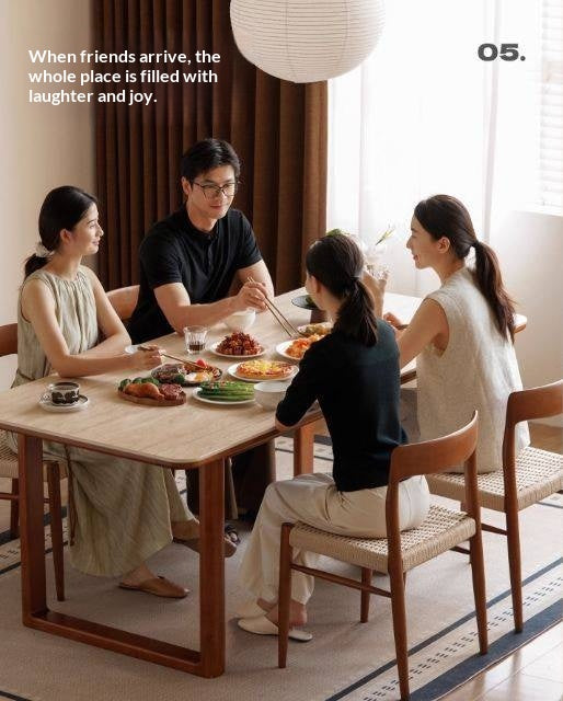 Tulipwood Solid Wood Antique Style Rock Board Dining Table