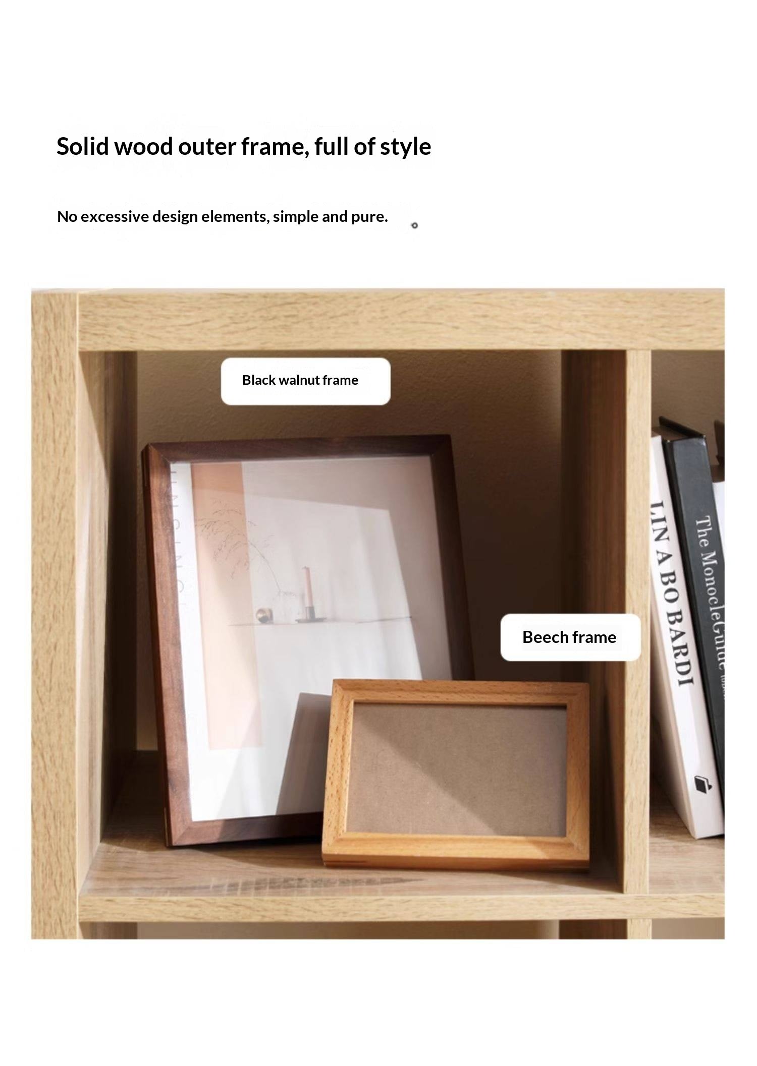 Beech, Black Walnut Solid Wood Nordic Freeze Frame Photo