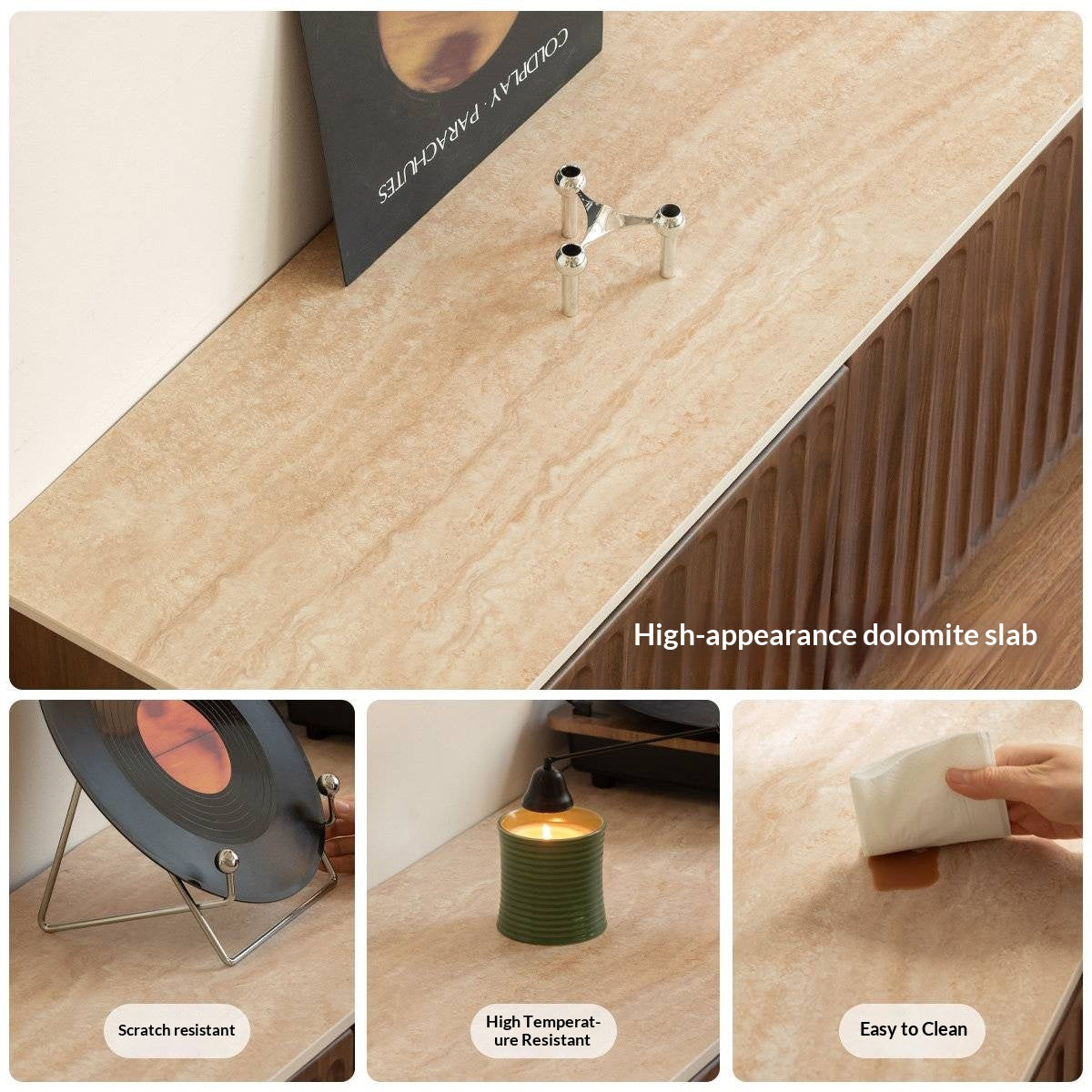 Black Walnut Solid Wood TV Cabinet with Vintage Style Floor-Standing Design