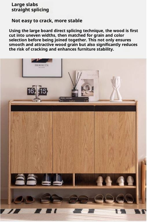 Oak Solid Wood Modern Shoe Cabinet