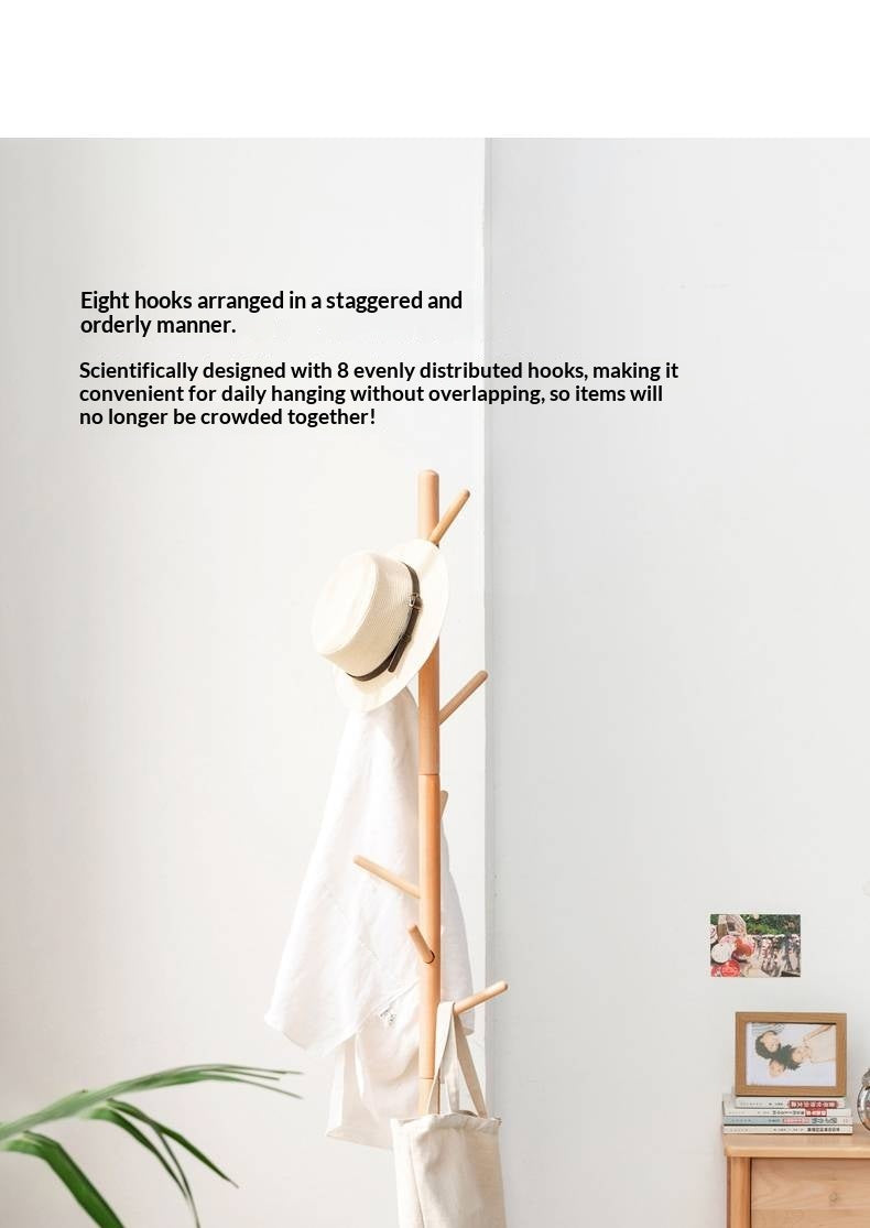 Beech Solid Wood Modern Minimalist Standing Hanger