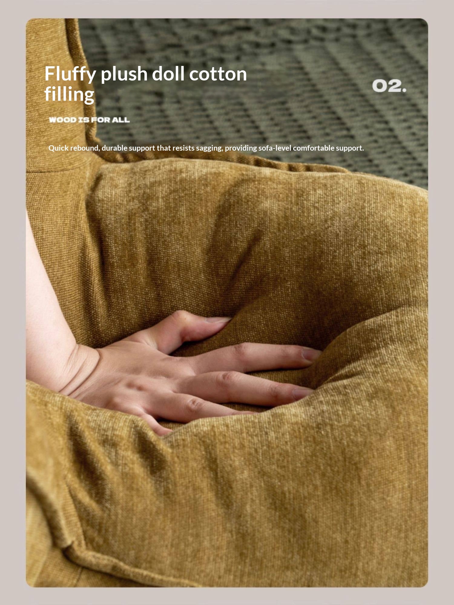 Headboard with Large Upholstered Reading Backrest