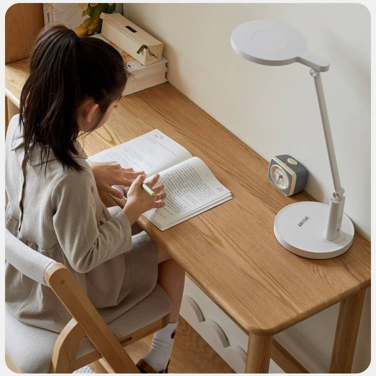 Oak Solid Wood Lifting Study Table Narrow Kids Desk