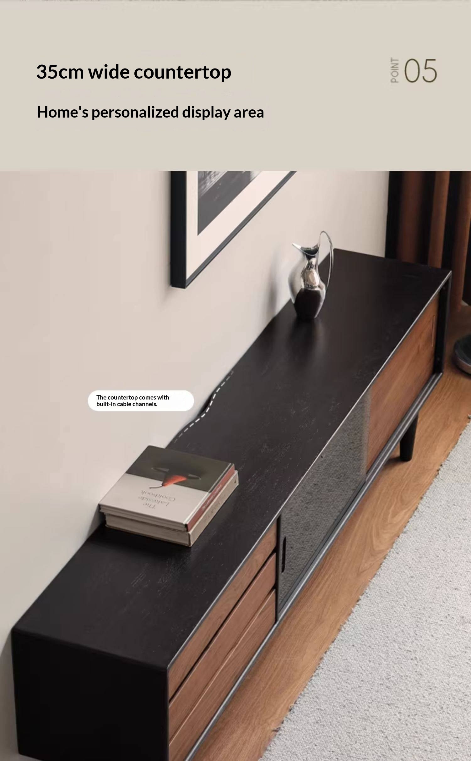 Oak Solid Wood Ancient Style Wood TV Stand